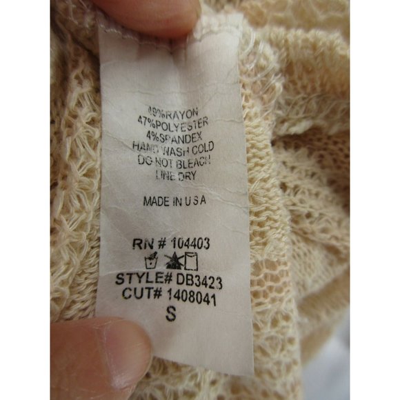 Blu Pepper Sweater Small Tunic Pullover Crochet Handkerchief Hem * - Picture 12 of 13